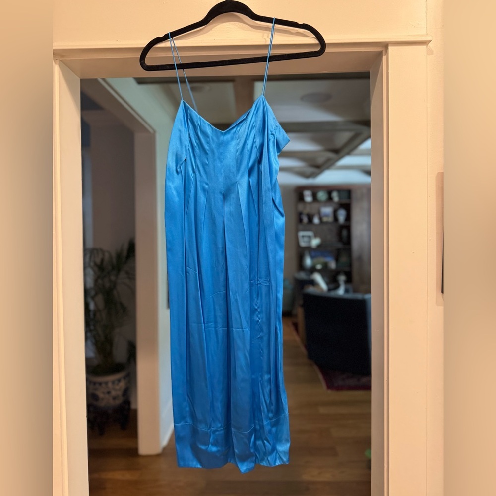 Blue spaghetti strap Rebecca Taylor dress